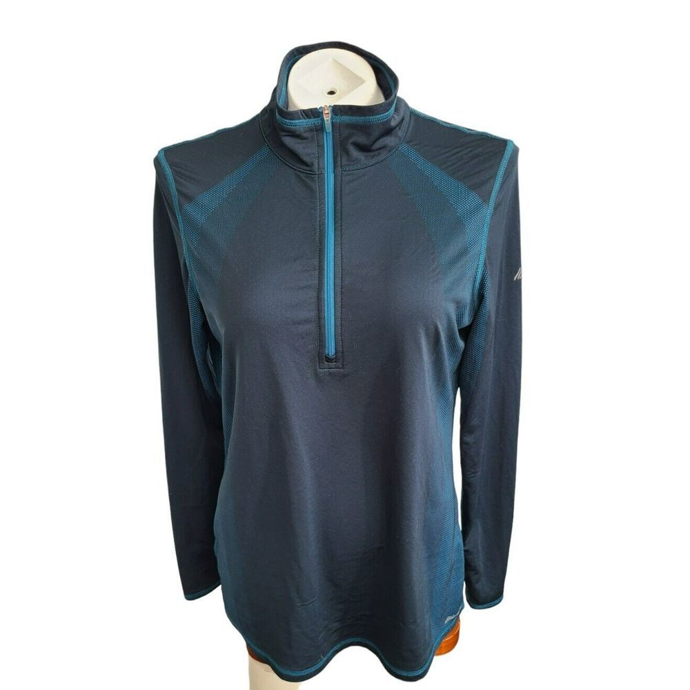 Eddie Bauer 1/4‎ Zip Long Sleeve Lightweight Shirt Size L